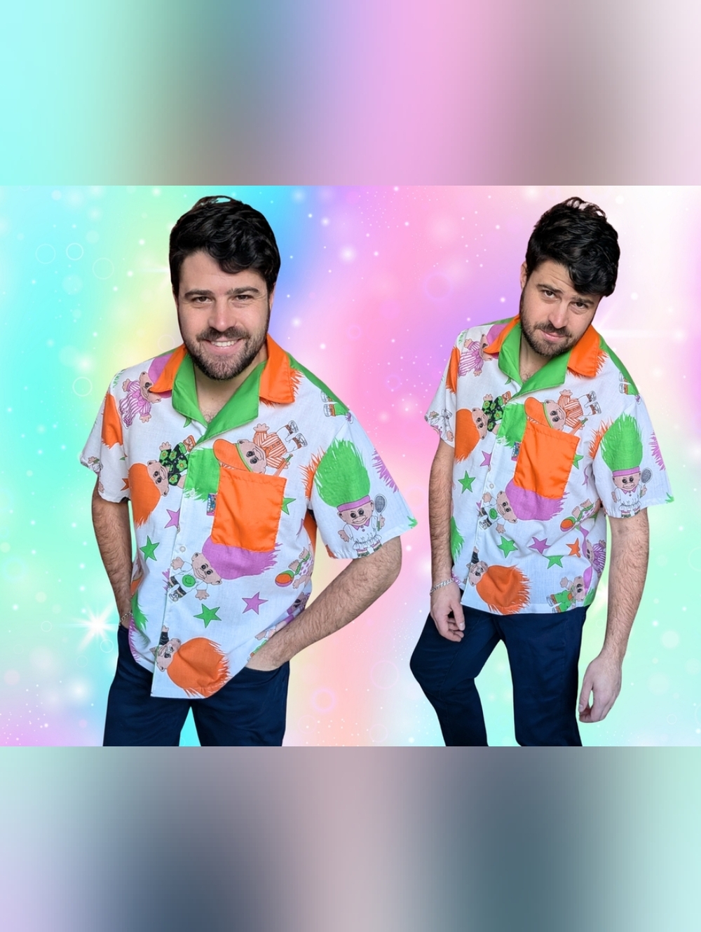 TROLLS BUTTON DOWN SHIRT SIZE M
